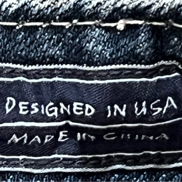 Miss Me Big Stitch Skinny Jeans Feather Pockets Women’s Size 27 Excellent Cond. - Picture 5 of 13